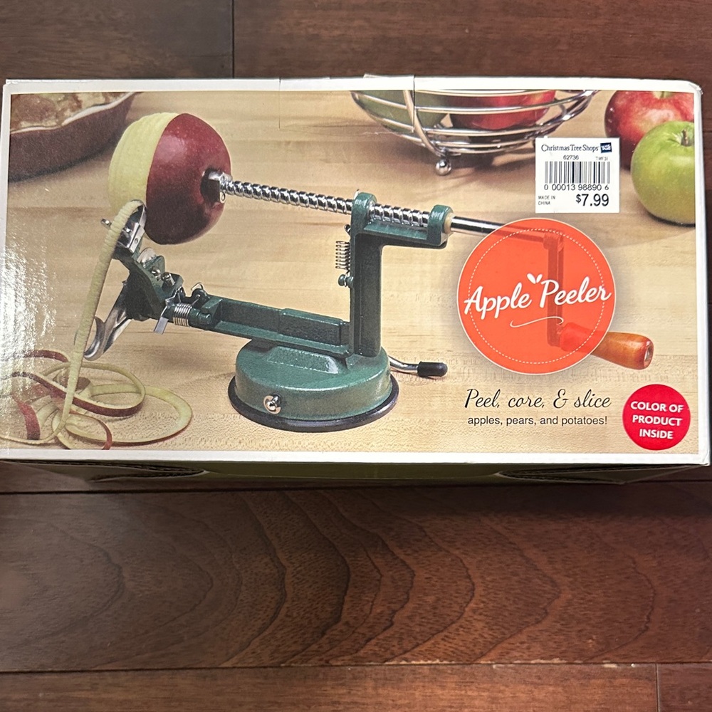 Red Apple Peeler with Suction Base